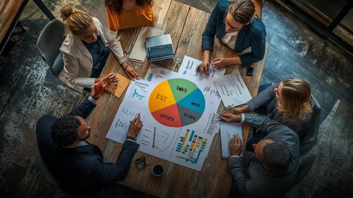 Componentes da análise SWOT: forças, fraquezas, oportunidades e ameaças